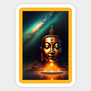 Abstract artwork of lord buddha Sticker